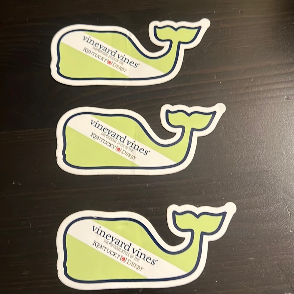Vineyard Vines Kentucky Derby Whale Stickers Limited Edition Set of 2